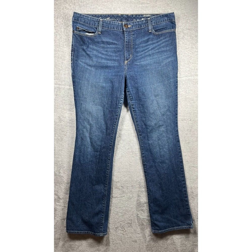 Eddie Bauer Jeans Women's 16R Natural Barely Boot Mid Rise Medium Wash 38x32